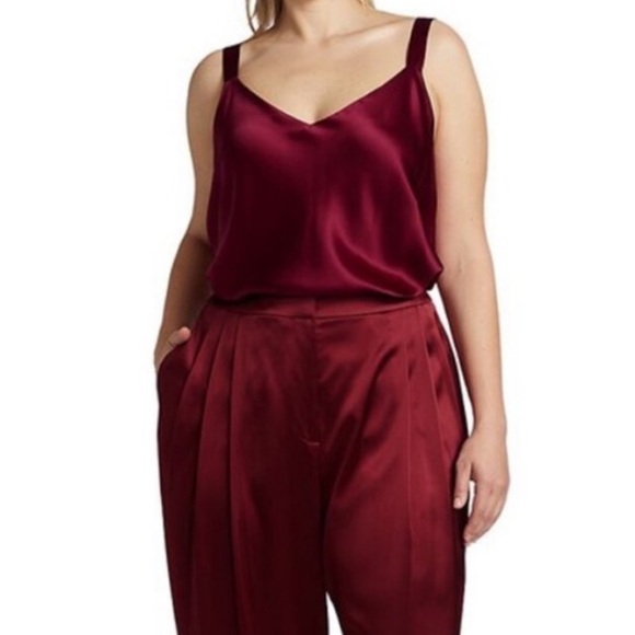 Lafayette 148 White Silk Bias Cut Eva Tank Top Shell Sleeveless Blouse Size 1X - Picture 6 of 10